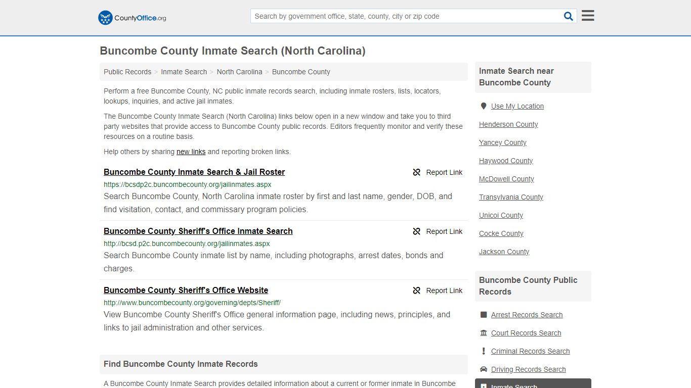 Inmate Search - Buncombe County, NC (Inmate Rosters ...