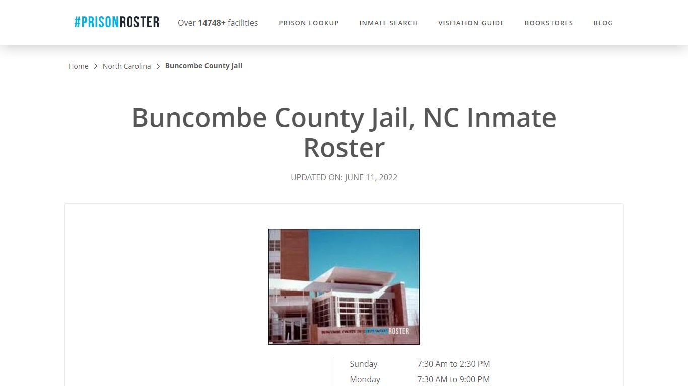 Buncombe County Jail, NC Inmate Roster - Prisonroster